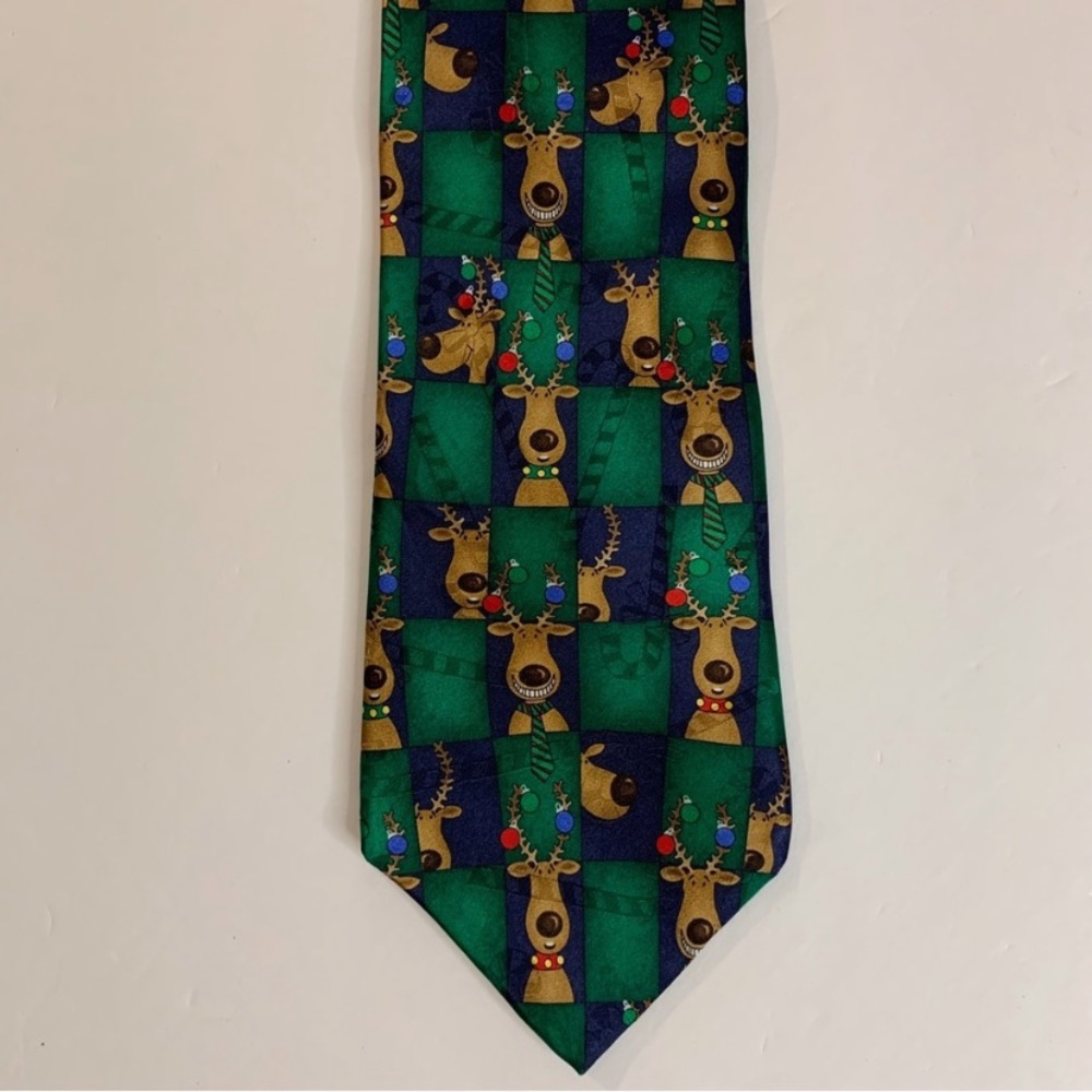 Christmas Reindeer Silk Tie